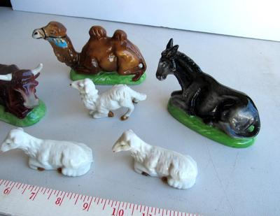 Vintage Porcelain Nativity Animals