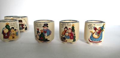 Unused Set of Christmas Theme Snowman Small Candles