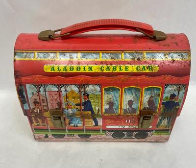Vintage Aladdin Metal Cable Car Lunchbox