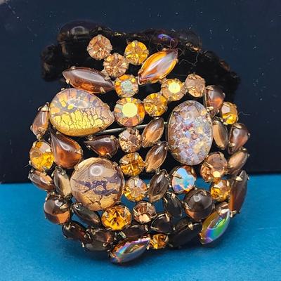 Foil Dragon Egg Fantasy Glass Brooch