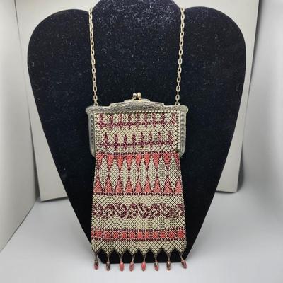 Art Nouveau Mesh Flapper Purse
