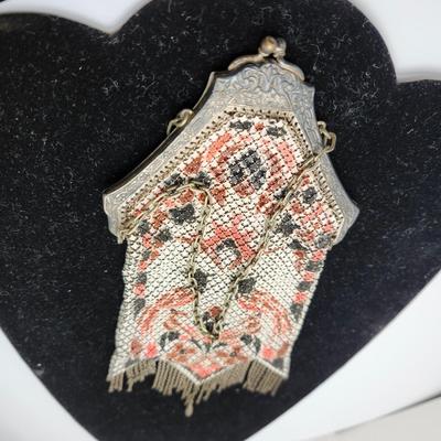 Art Nouveau Bird Design Flapper Purse