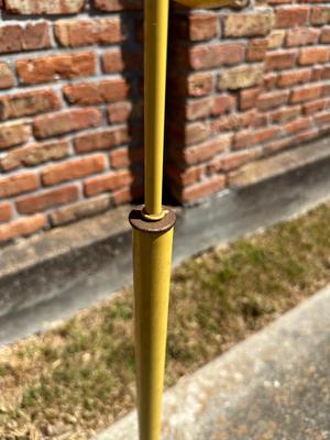 Mid Century Yellow Orbiter Floor Lamp (See Details)