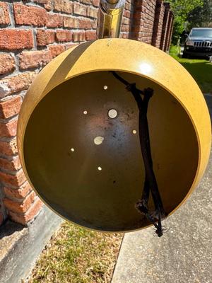 Mid Century Yellow Orbiter Floor Lamp (See Details)