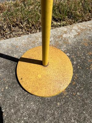 Mid Century Yellow Orbiter Floor Lamp (See Details)