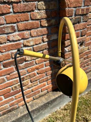 Mid Century Yellow Orbiter Floor Lamp (See Details)