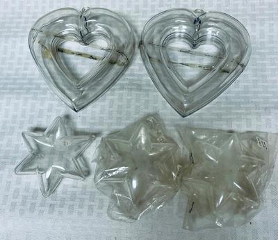 Craft Supplies: Fillable Plastic Hearts and Stars