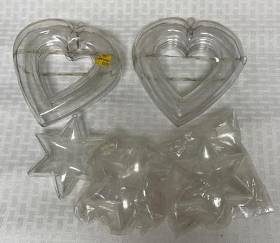 Craft Supplies: Fillable Plastic Hearts and Stars