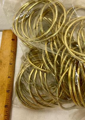 Craft Supply Lot: Brass Rings