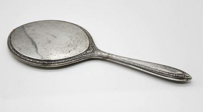 Hand Held Silver Mirror