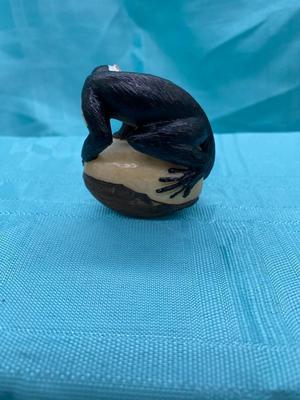 Tagua Nut Monkey Carving