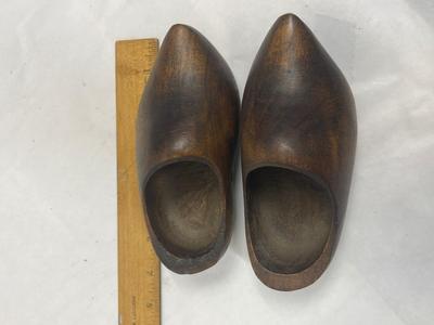 Vintage Children's Carved Wooden Clogs