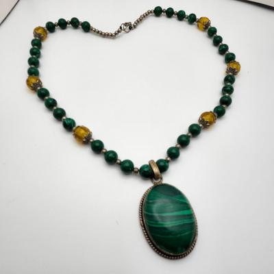 Malachite necklace