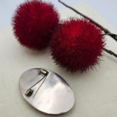 Hand painted Mother of Pearl Brooch