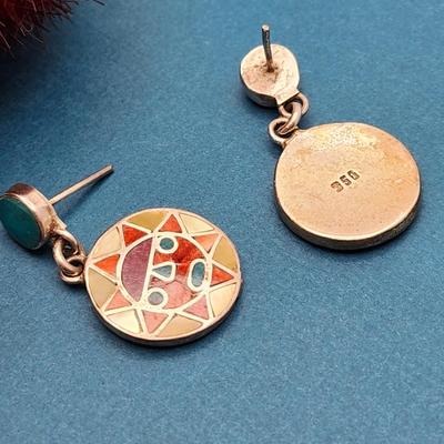 Inlay Peruvian earrings
