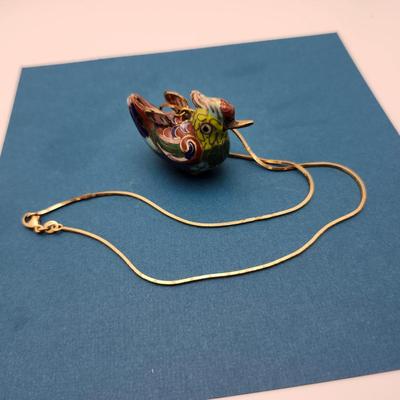 Cloisonne Bird Necklace