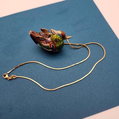 Cloisonne Bird Necklace