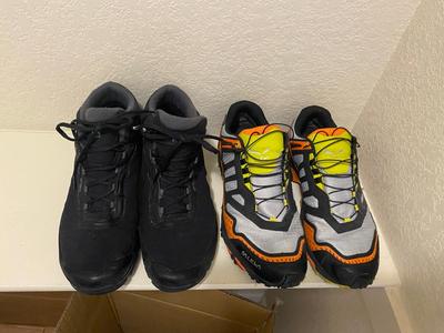 MEN'S SALEWA TRAIL RUN AND SALOMON SNOW BOOTS SIZE 11