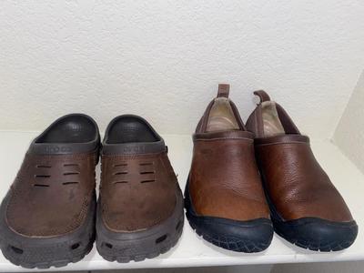 MENS KEEN AND CROC’S SIZE 11
