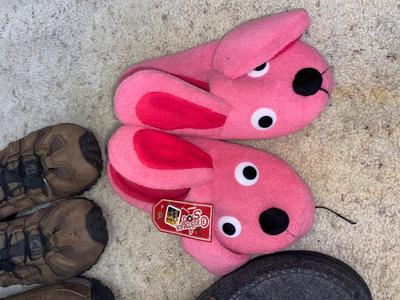 KEENS, MERREL’S, DEARFOAM SLIPPERS AND OH YES RALPHIES PINK BUNNY SLIPPERS