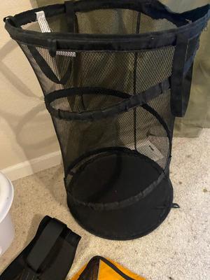 6 SPEED MUSCLE MASSAGE GUN AND OTHER LIFE ESSENTIAL’S LIKE LAUNDRY BASKETS, ETC