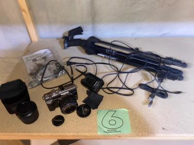 OLYMPUS PEN-E-PL1 DIGITAL CAMERA W/ EXTRA LENS AND TRIPOD