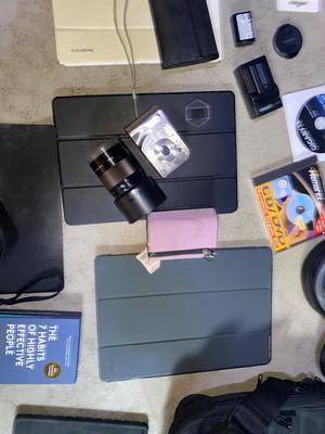 SEVERAL PC GAMES, START-UP DISCS, A PANASONIC CAMERA, TRIPOD AND MORE
