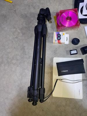 SEVERAL PC GAMES, START-UP DISCS, A PANASONIC CAMERA, TRIPOD AND MORE