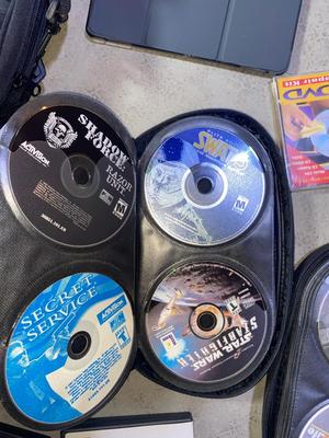 SEVERAL PC GAMES, START-UP DISCS, A PANASONIC CAMERA, TRIPOD AND MORE