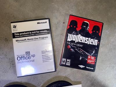 SEVERAL PC GAMES, START-UP DISCS, A PANASONIC CAMERA, TRIPOD AND MORE