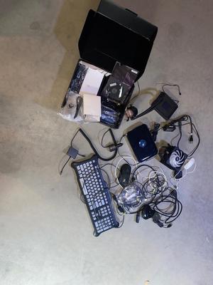 KEYBOARD, ROUTER AND VARIETY OF OTHER ELECTRONICS ITEMS
