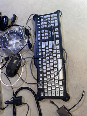 KEYBOARD, ROUTER AND VARIETY OF OTHER ELECTRONICS ITEMS
