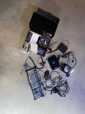KEYBOARD, ROUTER AND VARIETY OF OTHER ELECTRONICS ITEMS