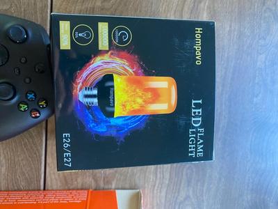 X-BOX GAMING CONTROLLER, COLLECTABLE MATCHBOX JEEP AND FIRE LIGHT BULB
