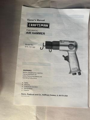 Lot 8. Craftsman Pneumatic Tool Set