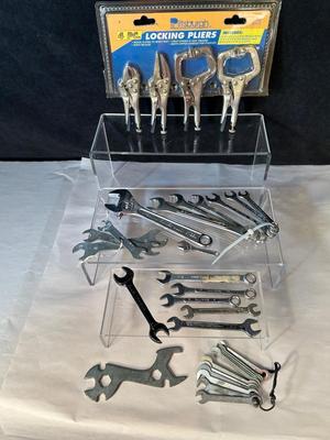 Lot 20. Asst'd Wrenches and Locking Pliers Set