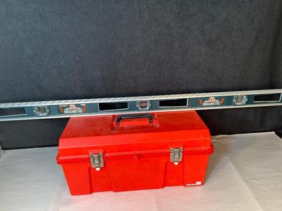 Lot 21 Tool Box and Level