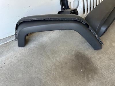 JEEP WRANGLER FENDERS, FRONT GRILL AND REAR SPARE TIRE MOUNT WITH ROTOPAX GAS CONTAINERS