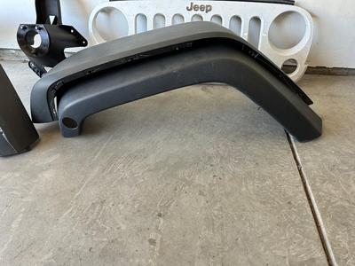 JEEP WRANGLER FENDERS, FRONT GRILL AND REAR SPARE TIRE MOUNT WITH ROTOPAX GAS CONTAINERS