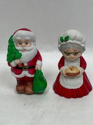 Russ Bisque Christmas Salt and Pepper Shakers