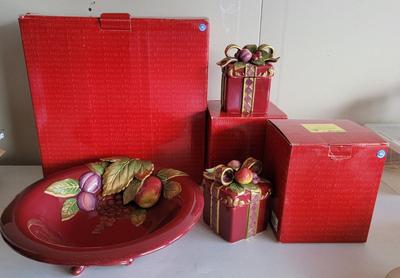 Fitz & Floyd Renaisance Bowl and 2 Boxes