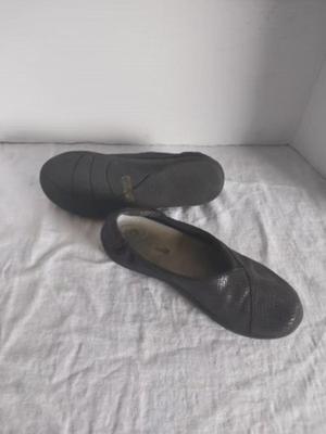 TWO PAIRS BLACK SLIP-ON SHOES