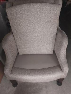 ARMCHAIR AND MATCHING OTTOMAN