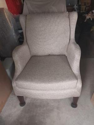 ARMCHAIR AND MATCHING OTTOMAN