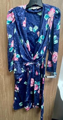 Dress Robe Wrap Around Floral Print size 14