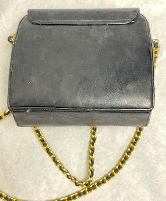 Via Piaggi Black Purse with Shoulder Strap
