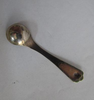 Old Silverplate Salt Dip and Amber Glass Salt Dip