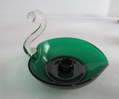 Old Duncan Miller Swan Candle Holder
