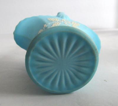 Old Fenton Blue MIlk Glass Basket