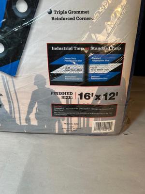 Lot 39. Two 16x12 Plastic Tarps and Zip Ties